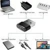 A collage showing a USB-C adapter and its various applications with different devices and accessories. Produktbild-Vorschau