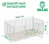 CADANI Teso Kinderbett 120x200 cm – Bodenbett & Laufgitter, Produktbild-Vorschau 2