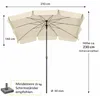 BURI Tropico Sonnenschirm 210x140 cm - Rechteckiger Produktbild-Vorschau 5