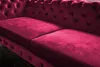 KAWOLA Sofa NARLA Chesterfield 3-Sitzer Velvet rot Produktbild-Vorschau 4