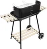 Grill węglowy ogrodowy na kółkach z 3 półkami i rożnem Podgląd zdjęcia produktu 4