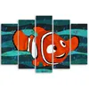 5-teiliges leinwandbild fische 150x100 cm Feeby orange Produktbild-Vorschau 2
