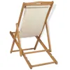 vidaXL Sdraio in teak 56x105x96 cm crema Anteprima dell’immagine prodotto 13