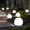 3er Set LED Solarkugel weiß, Erdspieß, DxH 10x38 cm Produktbild-Vorschau 9