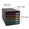 Exacompta Schubladenbox BigBox Plus 5 offene Schubladen Produktbild-Vorschau 3