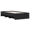 vidaXL Bettgestell Schwarz 90x190 cm Holzwerkstoff Produktbild-Vorschau 3