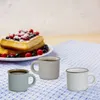 Moderne Keramik Espresso-Tassen 6er Set weiß beige grau 50 Produktbild-Vorschau 5