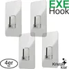 EXE Hook Gardinenstangenhaken ohne Bohren – 4er-Set, bis 4 Produktbild-Vorschau 1