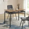 Jídelní stůl 'Hemnes' pro 4 osoby 100 x 60 cm ocelové nohy Náhled obrázku produktu 1