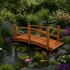 Relaxdays Teichbrücke, mit Geländer, begehbar, Produktbild-Vorschau 2