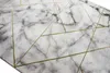 Designer Teppich Marmor Optik mit Glanzfasern in Grau Gold Produktbild-Vorschau 2