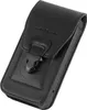 A black leather holster for a phone, with a buckle closure and the brand name embossed on the flap. Náhled obrázku produktu