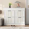Armoire à chaussures Merax avec 4 portes battantes et 8 Voir les images du produit 2