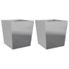 vidaXL Bac à plantes 2 pcs. 50x50x50 cm Acier galvanisé Voir les images du produit 1