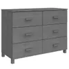 vidaXL Kredens HAMAR ciemnoszary 113x40x80 cm lite drewno Podgląd zdjęcia produktu 2