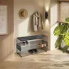 MyWIRE Schuhbank "Vena" mit Sitzauflage - schwarz Produktbild-Vorschau 3