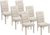 Stuhl 6er-Set - Stoff & Holz - Beige - VILLOSA Produktbild-Vorschau 1