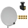 PremiumX SAT Anlage 80cm Antenne Aluminium Quad LNB 8x Produktbild-Vorschau 1