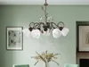 Suspension à 5 flammes avec décoration de feuilles, Voir les images du produit 2