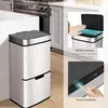 RIBELLI Sensor Poubelle 72 L, 4 compartiments, argent -  Voir les images du produit 3
