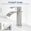 Wasserfall Waschtischarmatur, 304 Edelstahl Gebürstet, Produktbild-Vorschau 5