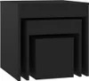 vidaXL Set di 3 tavoli, materiale in legno nero Anteprima dell’immagine prodotto 7