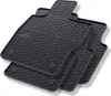 A set of black rubber car floor mats stacked on top of each other. Produktbild-Vorschau