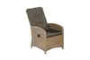 A single outdoor chair with cushions, isolated on a white background. Produktbild-Vorschau