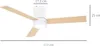 HOMCOM Deckenventilator mit Beleuchtung, Fernbedienung, 48 Produktbild-Vorschau 3