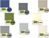 A collage of different colored roller blinds displayed on windows. Anteprima dell’immagine prodotto