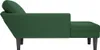 vidaXL Chaise longue avec coussin Vert foncé Tissu velours Voir les images du produit 4