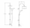 Technical drawing of a shower column with dimensions indicated. Anteprima dell’immagine prodotto