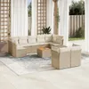 The Living Store 10-tlg. Garten-Sofagarnitur mit Kissen Produktbild-Vorschau 2