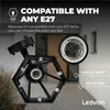 Ledvion Wandleuchte IP44 15W E27 schwarz dimmbar sensor Produktbild-Vorschau 4