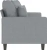 vidaXL 2-osobowa sofa jasnoszara 140 cm tkanina Podgląd zdjęcia produktu 5
