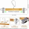 10 dřevěných ramínek na oblečení 32 cm, prostorově úsporná Náhled obrázku produktu 2