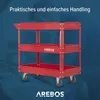 AREBOS Servante d'atelier rouge | 3 compartiments | jusqu'à Voir les images du produit 3