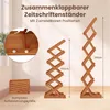 COSTWAY Opvouwbare tijdschriftstandaard van bamboe, 5-laags Productafbeelding-voorbeeld 6