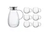 Glaskaraffe 1,8L Set mit 6 Gläsern und Edelstahldeckel Produktbild-Vorschau 2