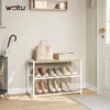 WOLTU Schuhregal mit 2 Ablagen, Schuhständer für ca. 6 Paar Produktbild-Vorschau 2