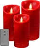 Anna's Collection Stumpfe Kerzen - 3x - rot - LED-Kerzen Produktbild-Vorschau 8