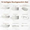 Batterie de cuisine 12 pièces, casseroles et poêles Voir les images du produit 2