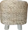 Wasserhyazinth Teakholz Sitzbank AMSTERDAM 80cm natural Produktbild-Vorschau 6
