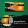 Küchenuhr Bürouhr Leinwand Uhr 60x30 Ölgemälde See Wald Produktbild-Vorschau 5