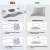 A comparison between a butterfly-shaped pillow and a standard pillow, highlighting the benefits of the butterfly design. Produktbild-Vorschau