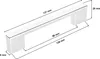 10 Stück Möbelgriffe UL Chrom glänzend Lochabstand 96mm Produktbild-Vorschau 3