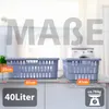 Panier à linge BigDean, lot de 3, 40 litres, avec poignées Voir les images du produit 3