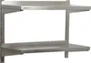 A stainless steel wall-mounted shelf unit with two shelves. Produktbild-Vorschau