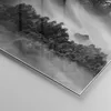 Bilder auf glas - Einteilig - Schwarzweiß Bäume Nebel - Produktbild-Vorschau 5