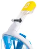 Aga Masque de plongée S/M bleu-blanc avec tuba pliable, Voir les images du produit 4